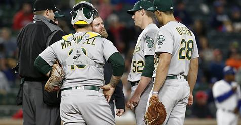 A's lefty Ryan Buchter shut down from throwing for 10-14 days