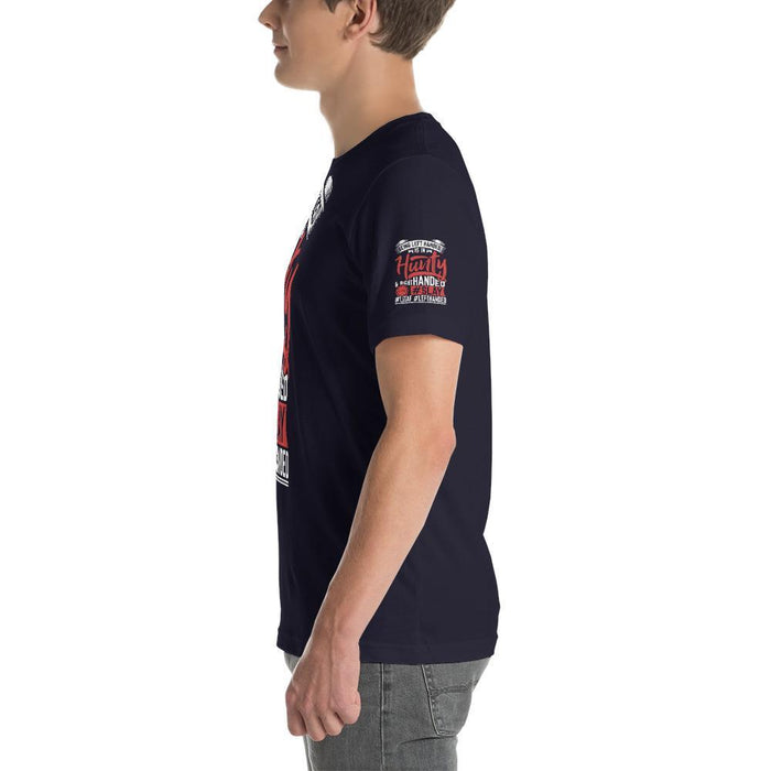 Being Left Handed Is In Hunty Short-Sleeve Unisex T-Shirt | Branded Left Sleeve