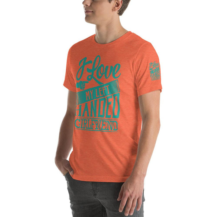 I Love My Left Handed Girlfriend Short-Sleeve Unisex T-Shirt | Branded Left Sleeve