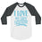 I Love My Left Handed Husband 3/4 Sleeve Raglan Shirt