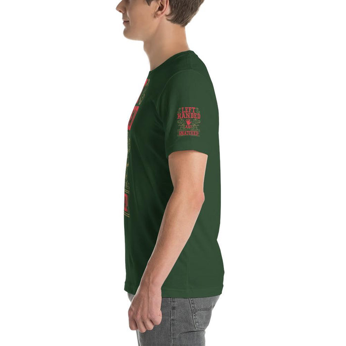 Left Handed And Snatched Short-Sleeve Unisex T-Shirt | Branded Left Sleeve