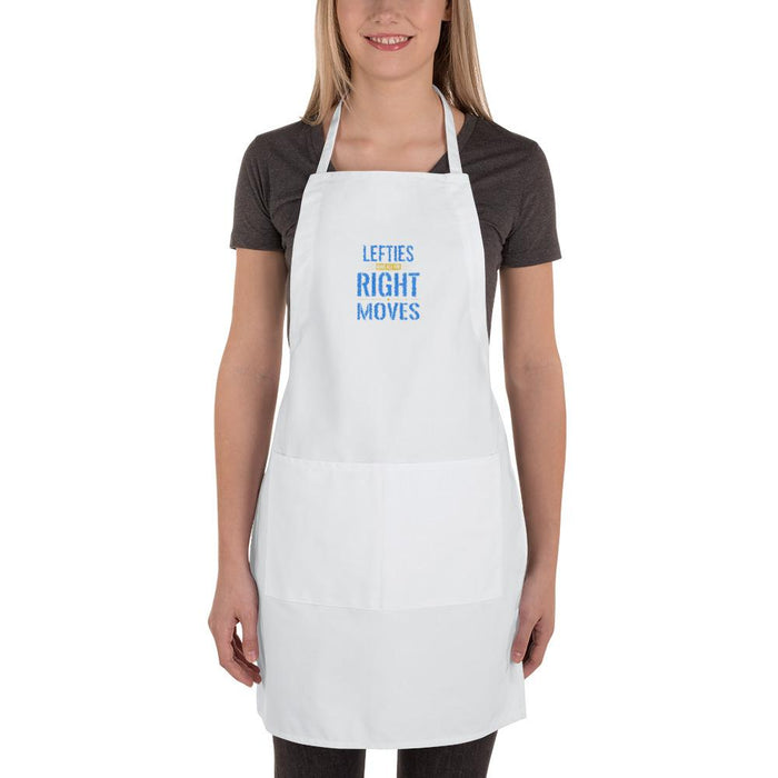 Lefties Have All The Right Moves Embroidered Apron