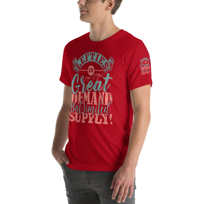 Lefties In Great Demand But Limited Supply Unisex T-Shirt | Branded Left Sleeve
