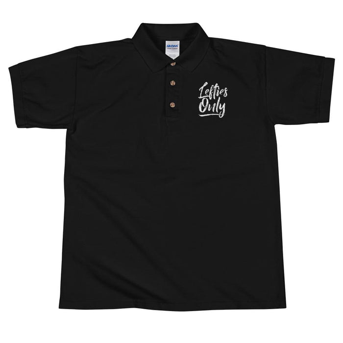 Lefties Only Men's Polo Shirt | Left Chest Embroidery | Black