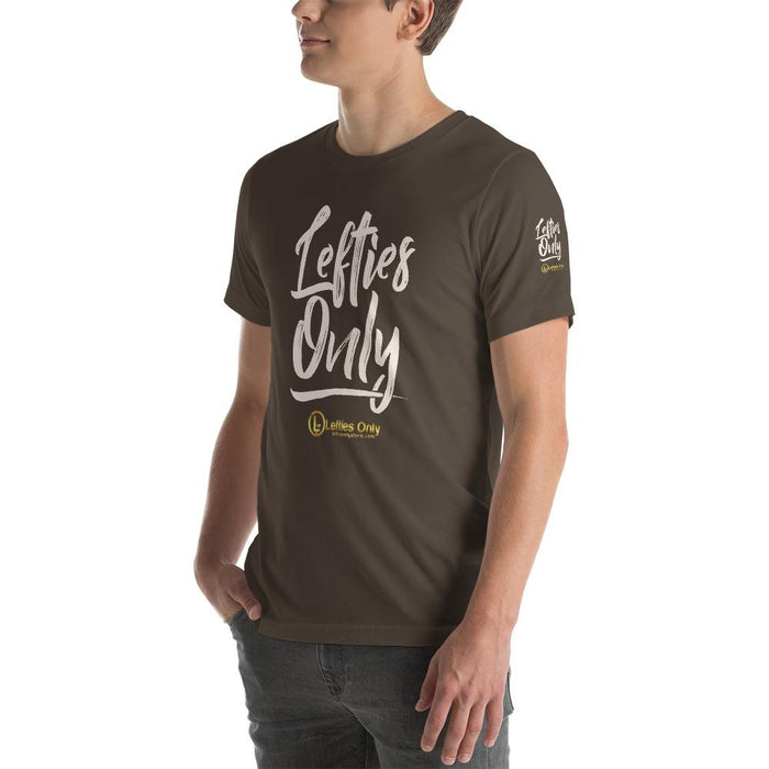 Lefties Only Short-Sleeve Unisex T-Shirt | Branded Left Sleeve | Front Logo