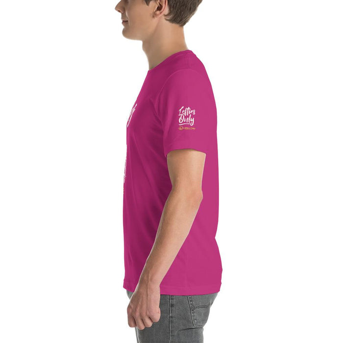Lefties Only Short-Sleeve Unisex T-Shirt | Branded Left Sleeve | Front Logo