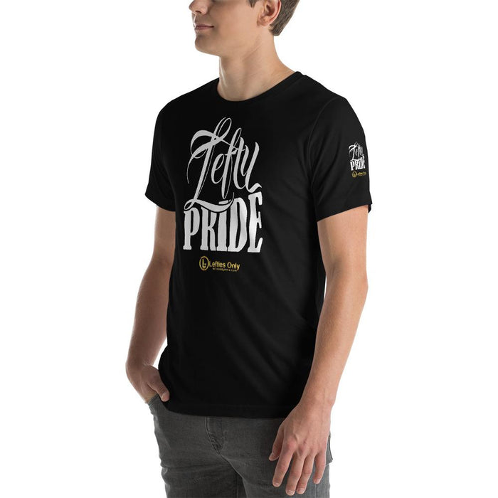 Lefty Pride Short-Sleeve Unisex T-Shirt | Branded Left Sleeve | Front Logo