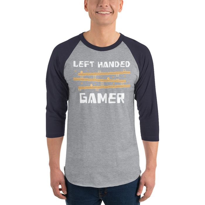 Left Handed Gamer 3/4 Sleeve Baseball Raglan shirt