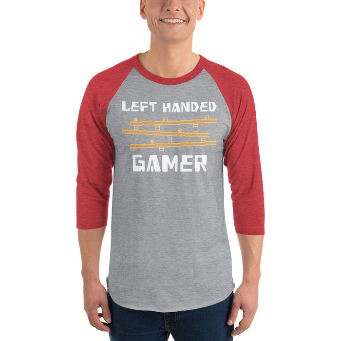 Left Handed Gamer 3/4 Sleeve Baseball Raglan shirt