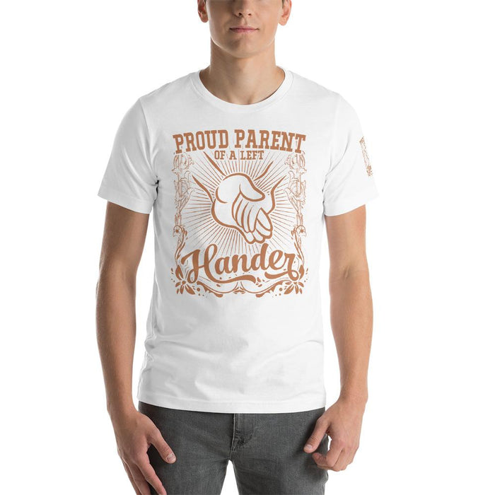 Proud Parent Of A Left Hander Short-Sleeve Unisex T-Shirt | Branded Left Sleeve