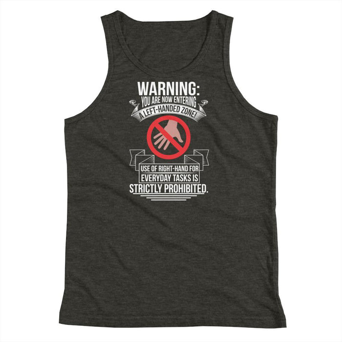 You Are Now Entering A Left-handed Zone Youth/Kids Tank Top